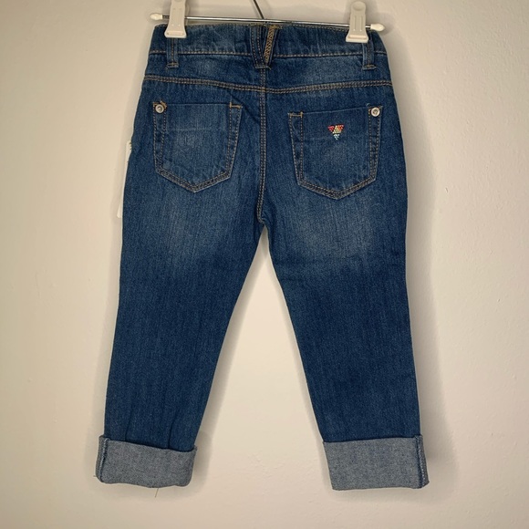 Guess little girls frayed jeans NWT 4t - Picture 2 of 6